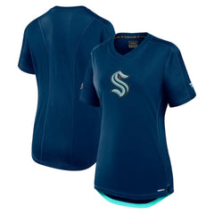 Seattle Kraken Fanatics Women's Authentic Pro Rink T-Shirt - Deep Sea Blue T-shirts