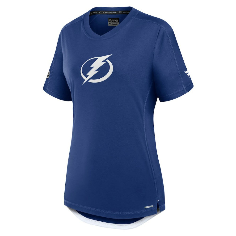 Tampa Bay Lightning Fanatics Women's Authentic Pro Rink Tech T-Shirt - Blue T-shirts