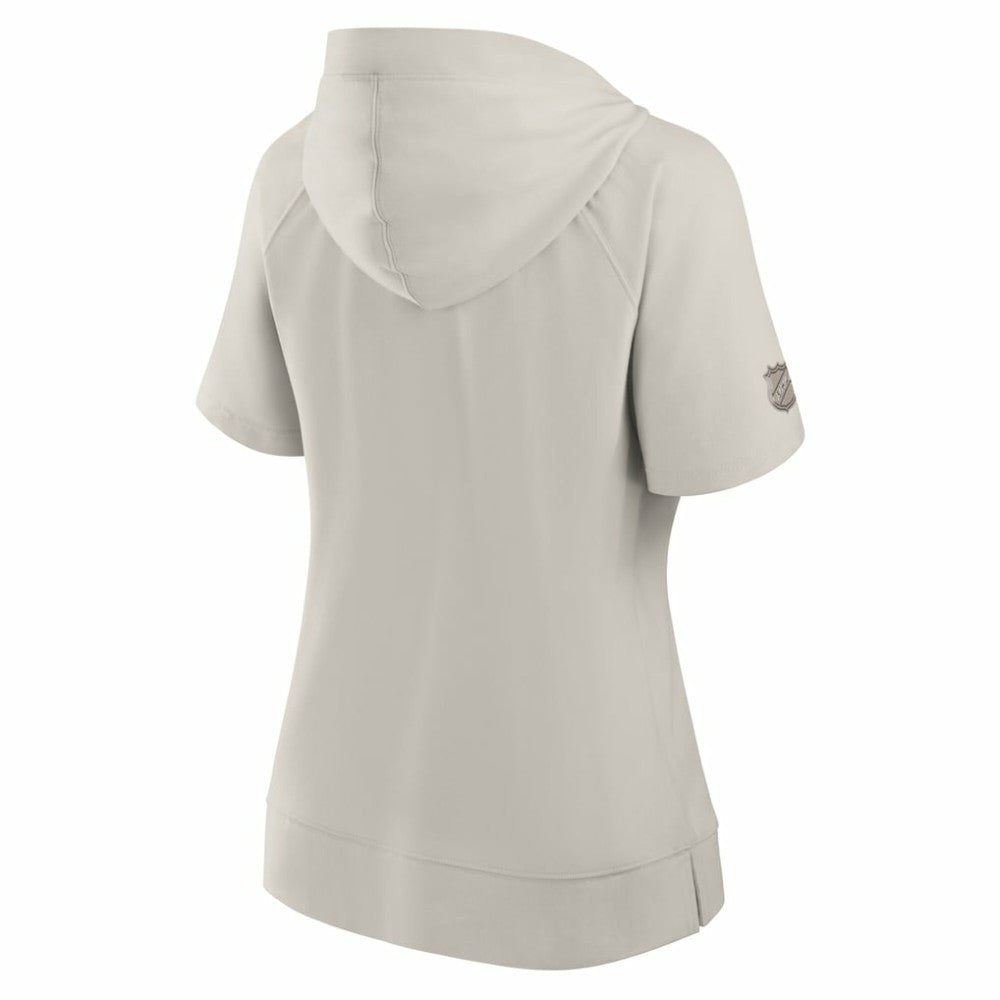 Vegas Golden Knights Fanatics Women's Authentic Pro Road Fashion V-Neck Hoodie T-Shirt - Cream T-shirts