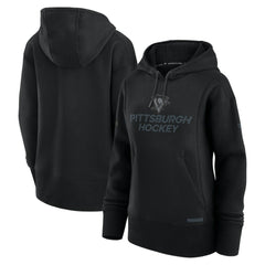 Pittsburgh Penguins Fanatics Women's Authentic Pro Road Pullover Hoodie - Black Hoodies