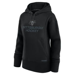 Pittsburgh Penguins Fanatics Women's Authentic Pro Road Pullover Hoodie - Black Hoodies
