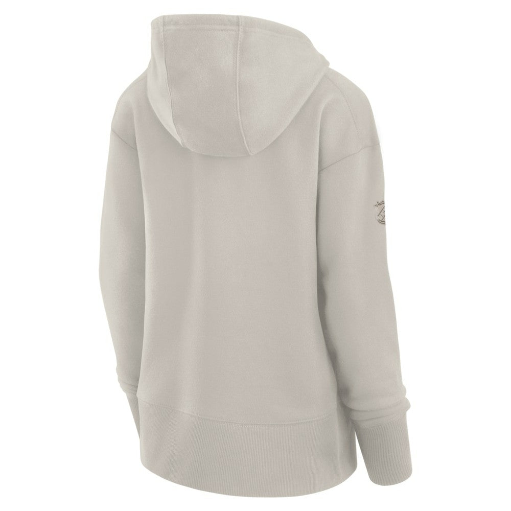 Detroit Red Wings Fanatics Women's Authentic Pro Road Pullover Hoodie - Cream Hoodies