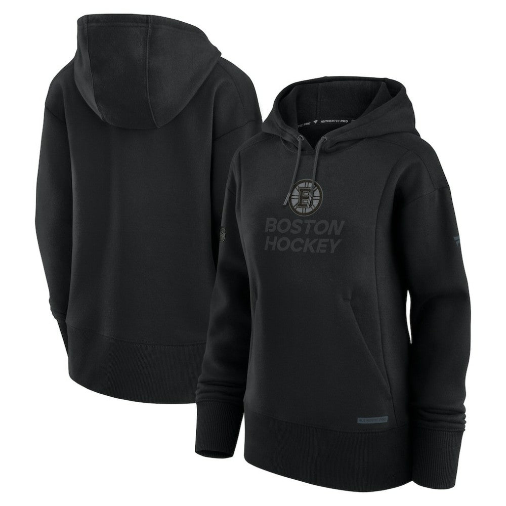 Boston Bruins Fanatics Women's Authentic Pro Road Pullover Hoodie - Black Hoodies
