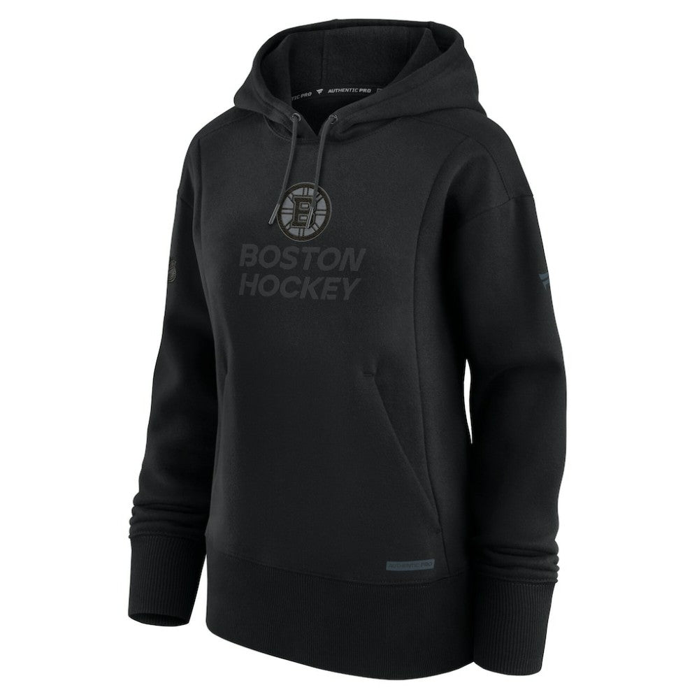 Boston Bruins Fanatics Women's Authentic Pro Road Pullover Hoodie - Black Hoodies