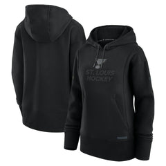 St. Louis Blues Fanatics Women's Authentic Pro Road Pullover Hoodie - Black Hoodies