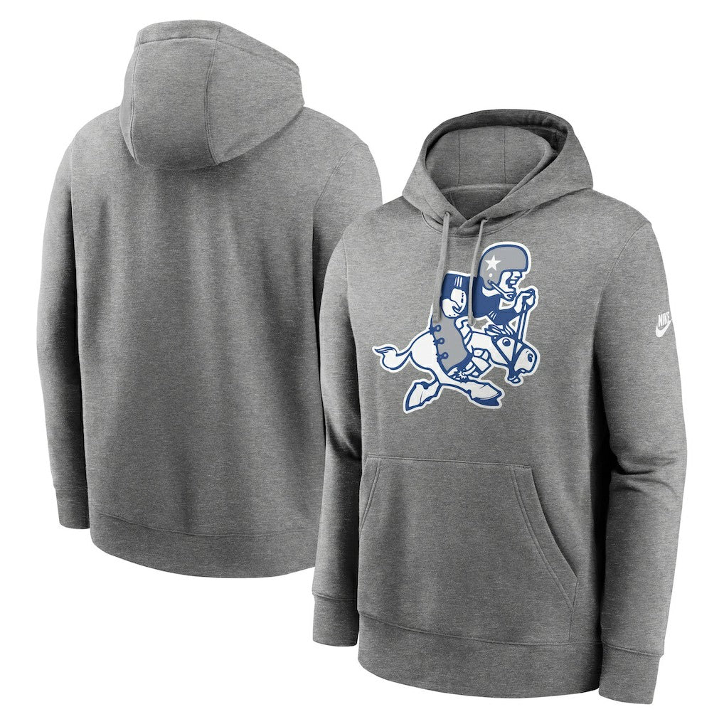 Dallas Cowboys Rewind Retro Joe Club Pullover Hoodie - Heather Charcoal discount