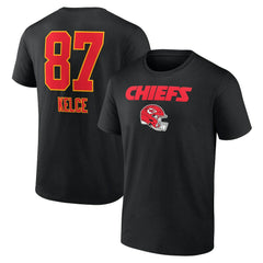 Travis Kelce Kansas City Chiefs Team Wordmark Player Name & Number T-Shirt - Black online