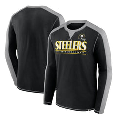 Pittsburgh Steelers Behind the Line Long Sleeve T-Shirt - Black/Gray online