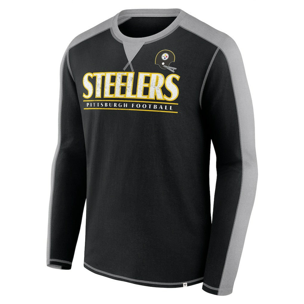 Pittsburgh Steelers Behind the Line Long Sleeve T-Shirt - Black/Gray online