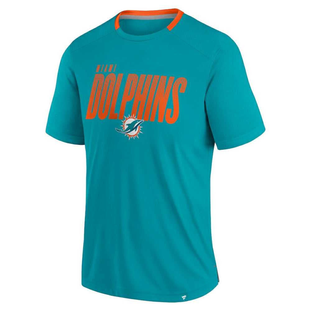 Miami Dolphins Defender Fade Slant T-Shirt - Aqua cheap