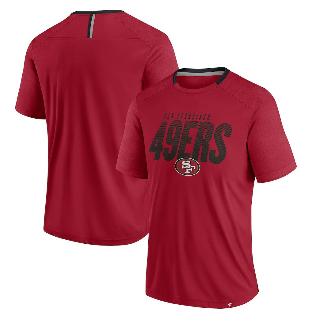San Francisco 49ers Defender Fade Slant T-Shirt - Scarlet for sale