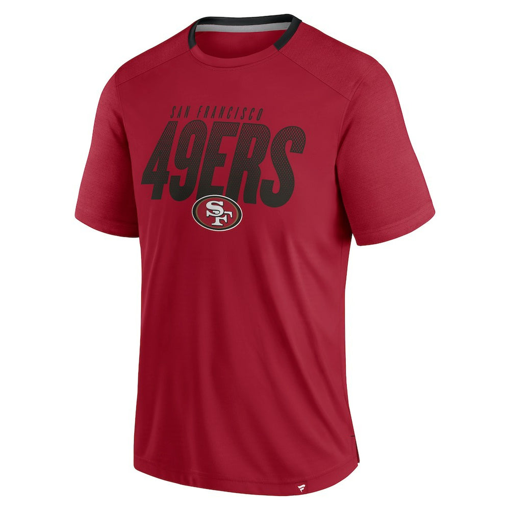 San Francisco 49ers Defender Fade Slant T-Shirt - Scarlet for sale
