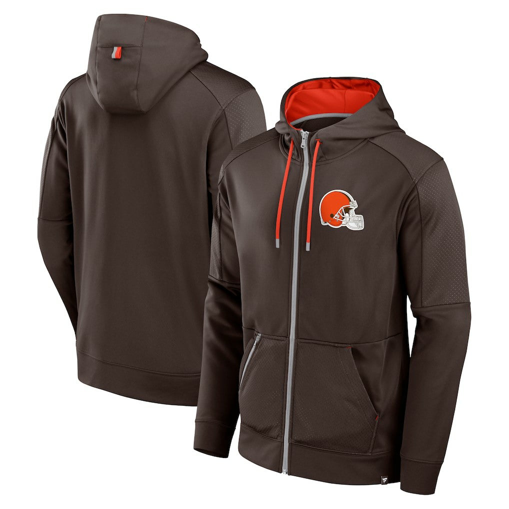 Cleveland Browns Defender Full-Zip Hoodie - Brown outlet