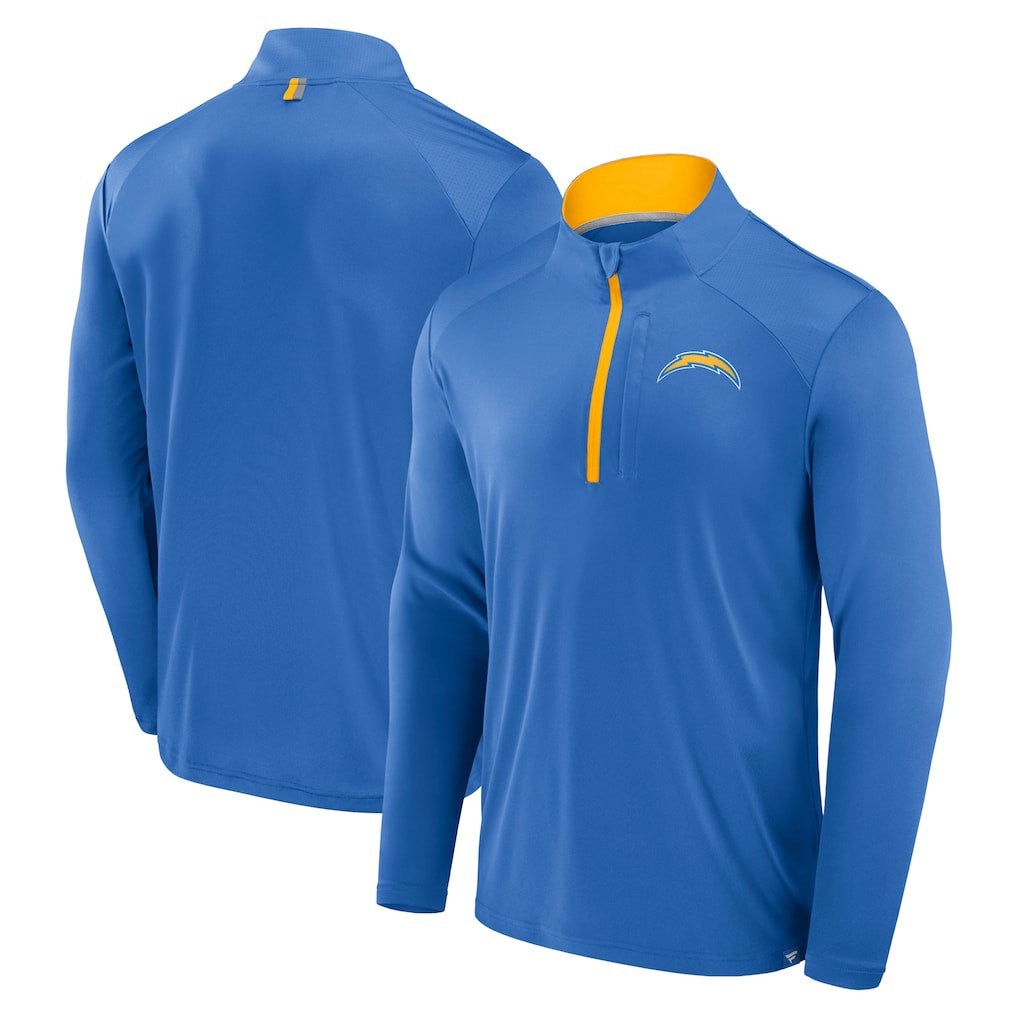 Los Angeles Chargers Defender Long Sleeve Quarter-Zip Jacket - Powder Blue outlet