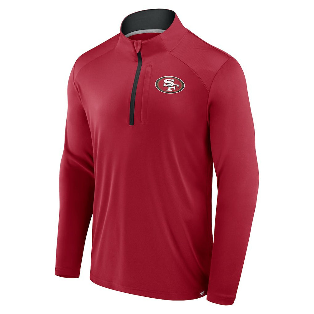 San Francisco 49ers Defender Long Sleeve Quarter-Zip Jacket - Scarlet sale