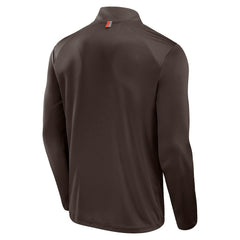 Cleveland Browns Defender Long Sleeve Quarter-Zip Jacket - Brown discount