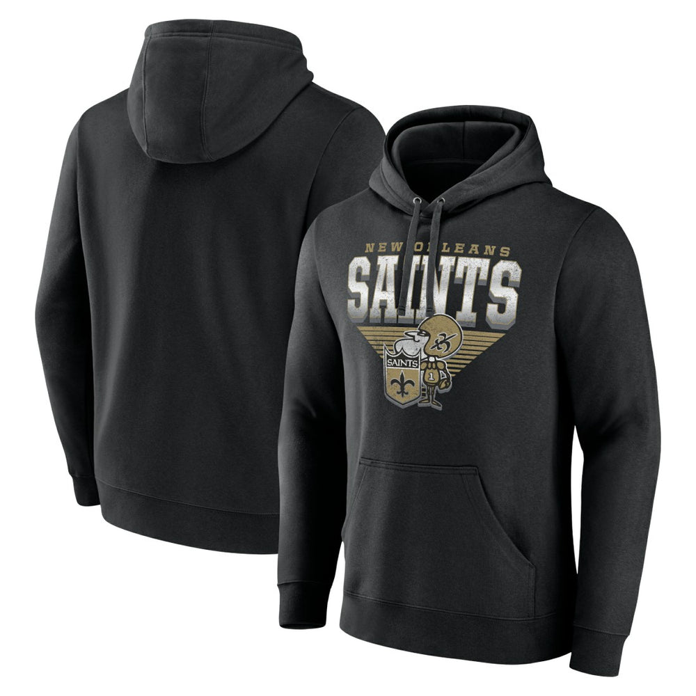 New Orleans Saints Geometric Chrome Pullover Hoodie - Black cheap