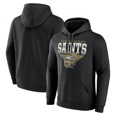 New Orleans Saints Geometric Chrome Pullover Hoodie - Black cheap
