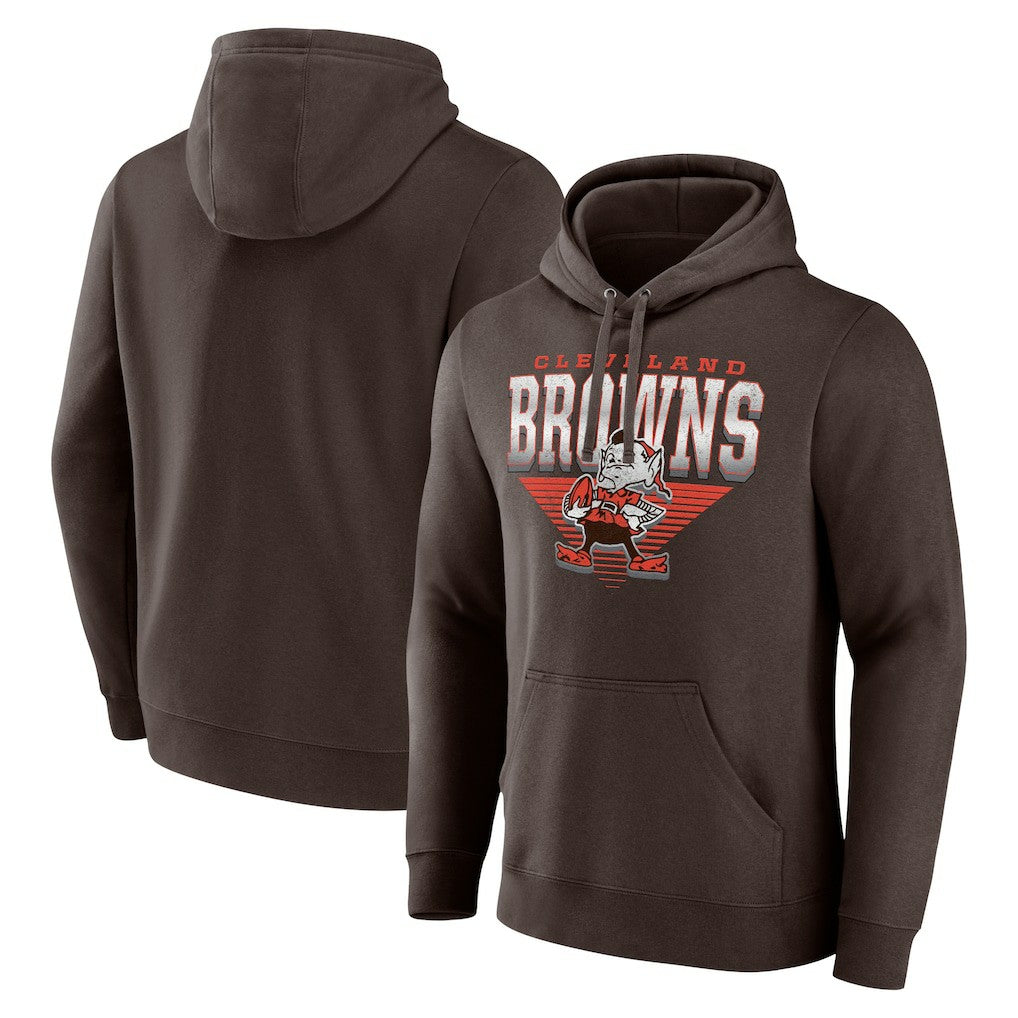 Cleveland Browns Geometric Chrome Pullover Hoodie - Brown online