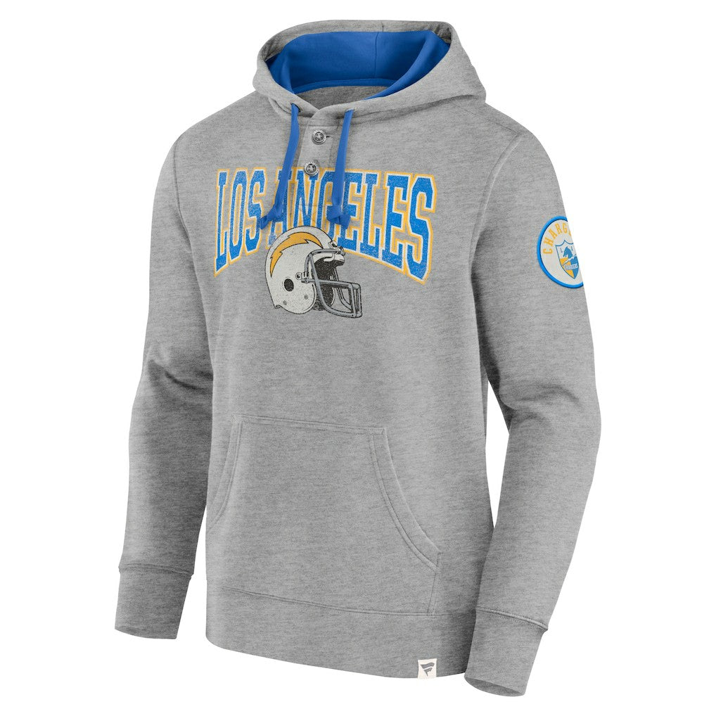 Los Angeles Chargers Label Maker Pullover Hoodie - Gray discount