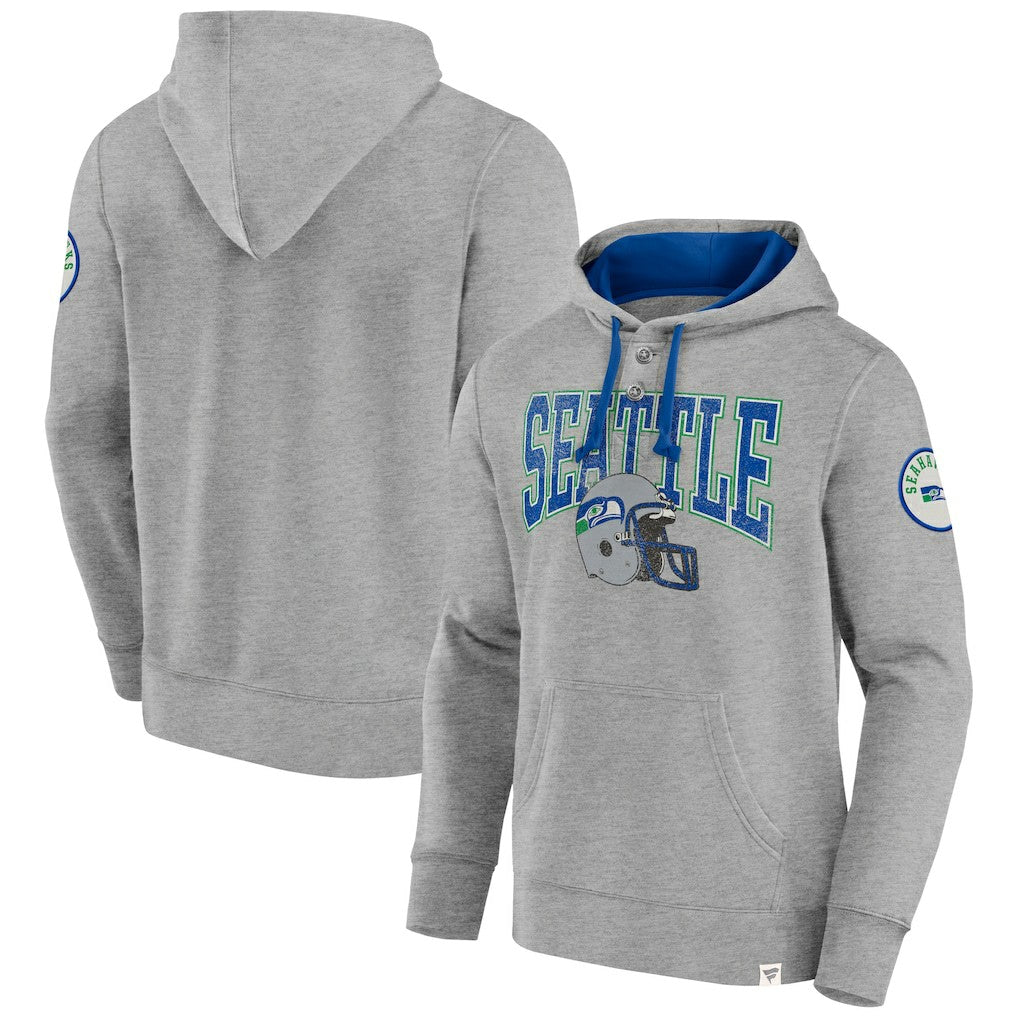Seattle Seahawks Label Maker Pullover Hoodie - Heather Gray sale
