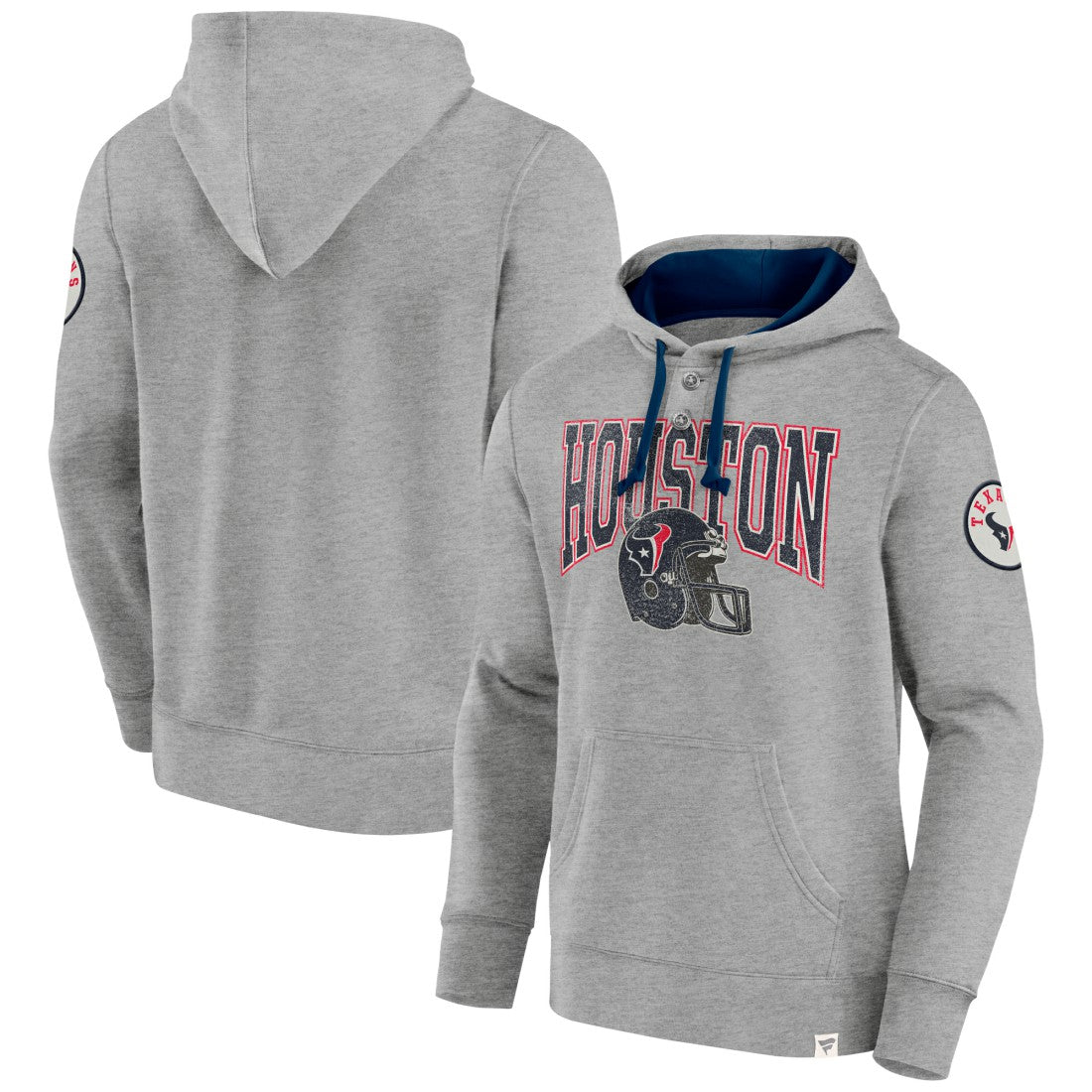 Houston Texans Label Maker Pullover Hoodie - Heather Gray sale