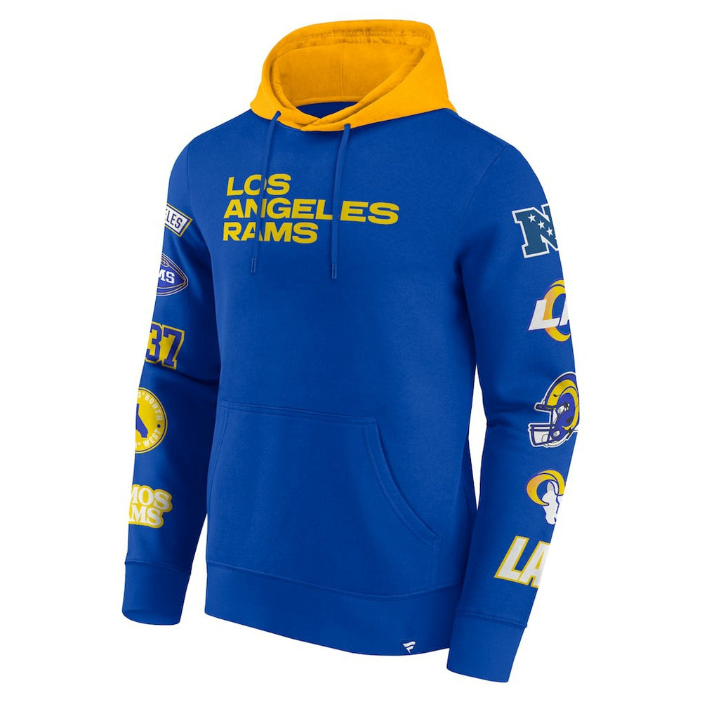 Los Angeles Rams Patched Out Pullover Hoodie - Royal/Gold outlet