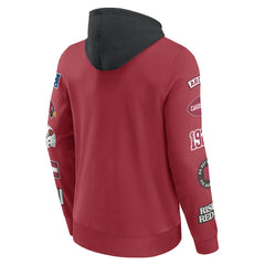 Arizona Cardinals Patched Out Pullover Hoodie - Cardinal/Black discount