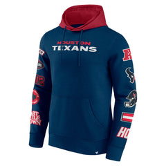 Houston Texans Patched Out Pullover Hoodie - Navy/Cardinal outlet