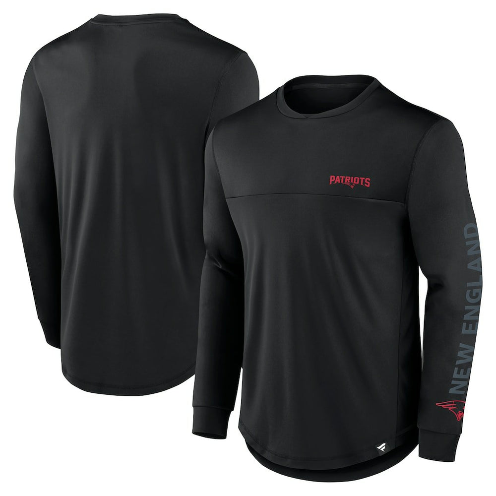 New England Patriots Blackout Long Sleeve T-Shirt - Black cheap