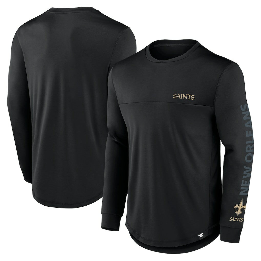 New Orleans Saints Blackout Long Sleeve T-Shirt - Black on sale