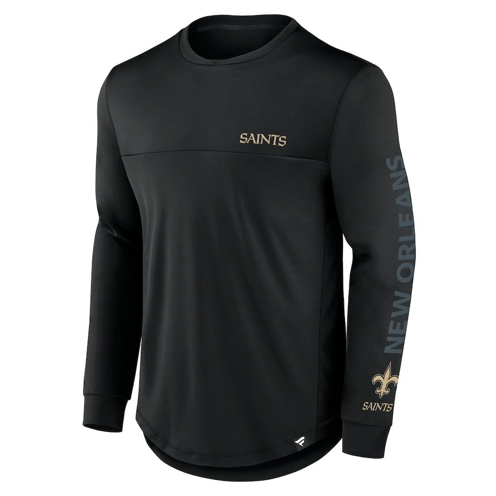 New Orleans Saints Blackout Long Sleeve T-Shirt - Black on sale