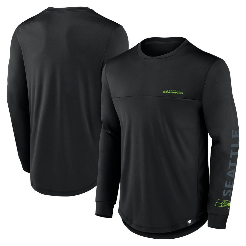 Seattle Seahawks Blackout Long Sleeve T-Shirt - Black on sale