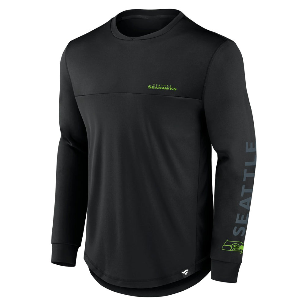 Seattle Seahawks Blackout Long Sleeve T-Shirt - Black on sale