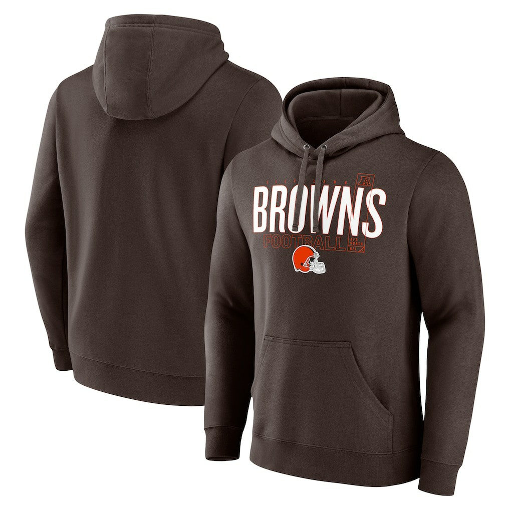 Cleveland Browns Pylon Outline Pullover Hoodie - Brown on sale
