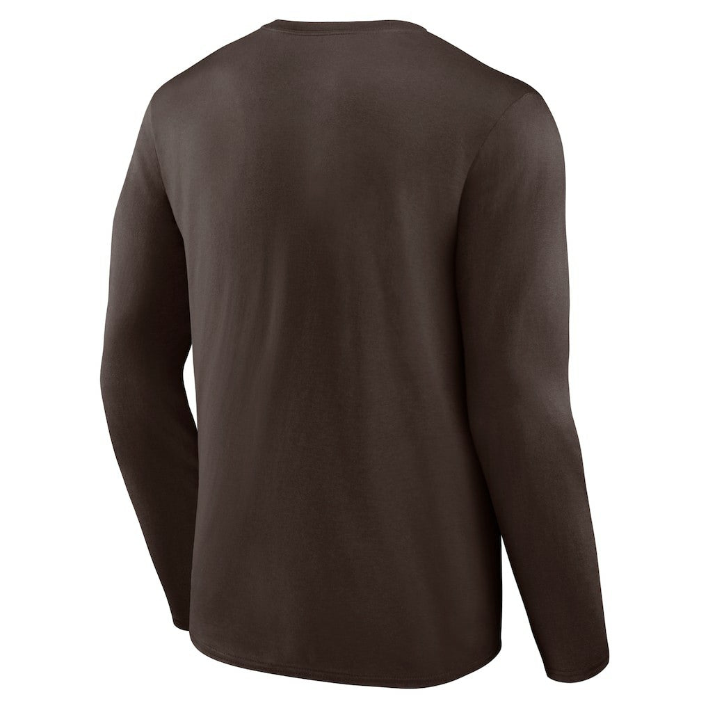 Cleveland Browns Stat Sheet Long Sleeve T-Shirt - Brown on sale