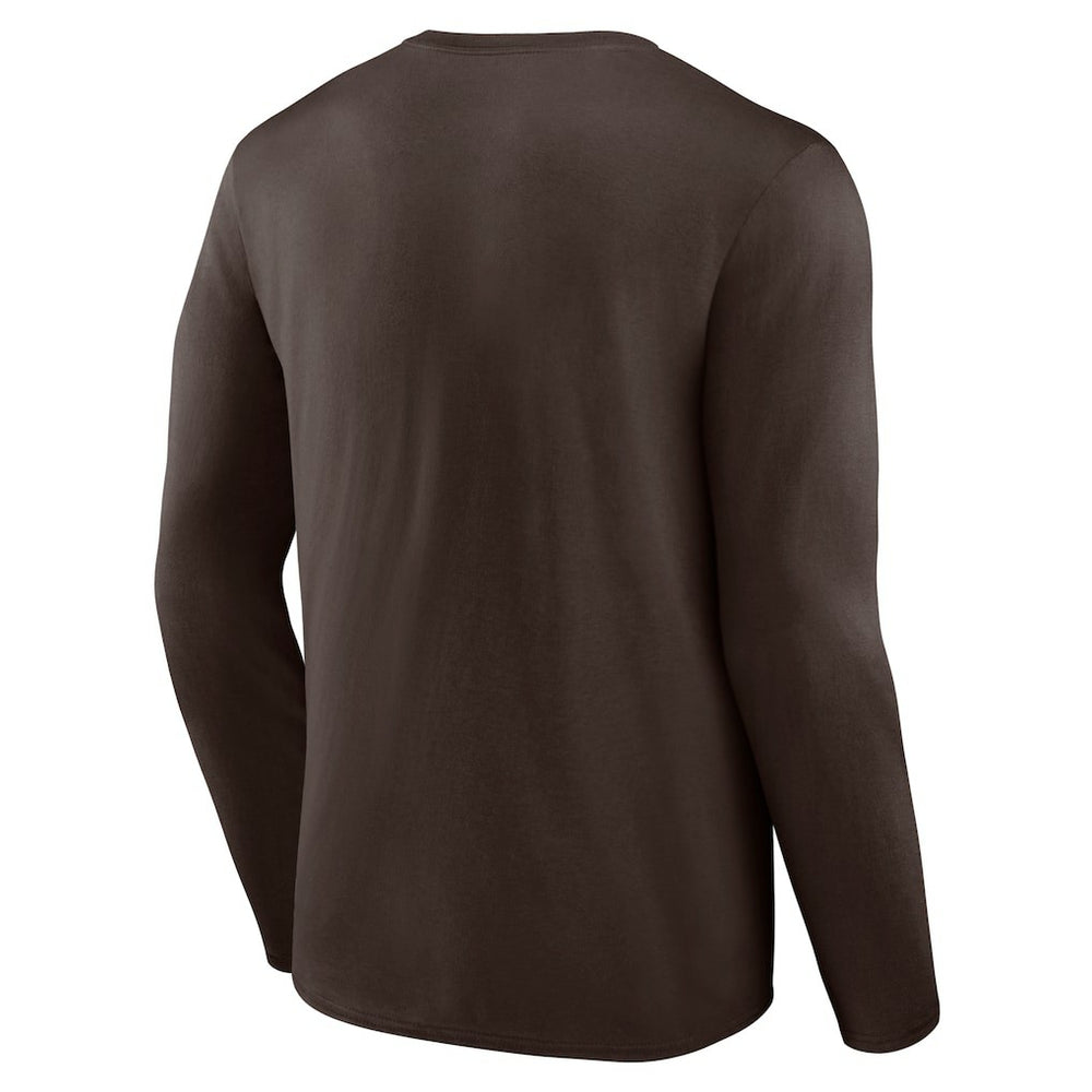 Cleveland Browns Stat Sheet Long Sleeve T-Shirt - Brown on sale