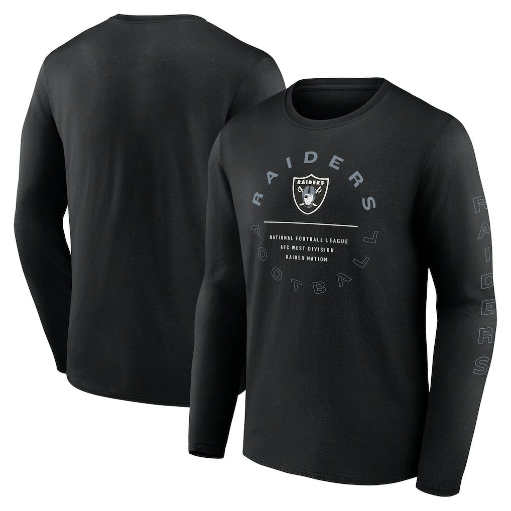 Las Vegas Raiders Stat Sheet Long Sleeve T-Shirt - Black discount