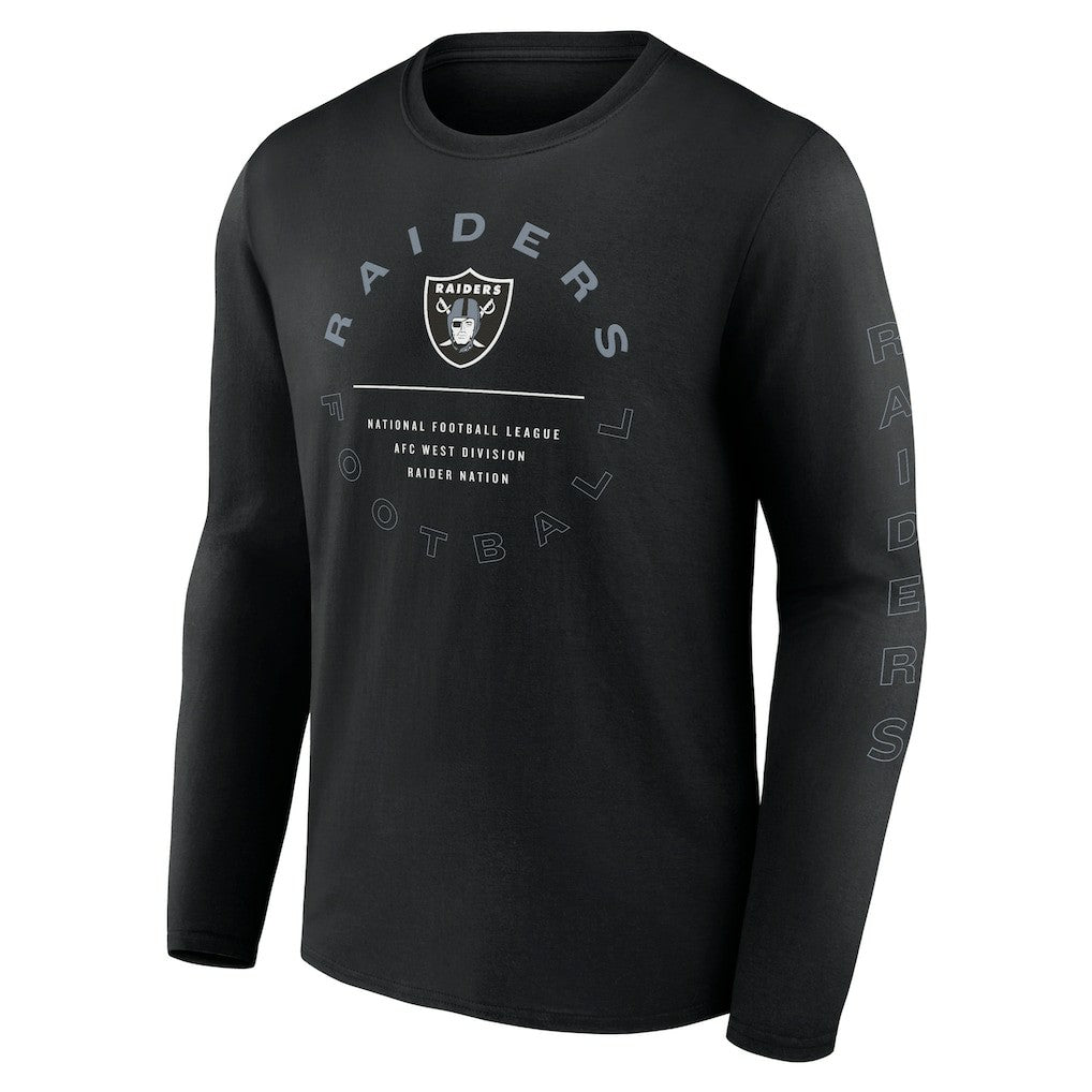 Las Vegas Raiders Stat Sheet Long Sleeve T-Shirt - Black discount