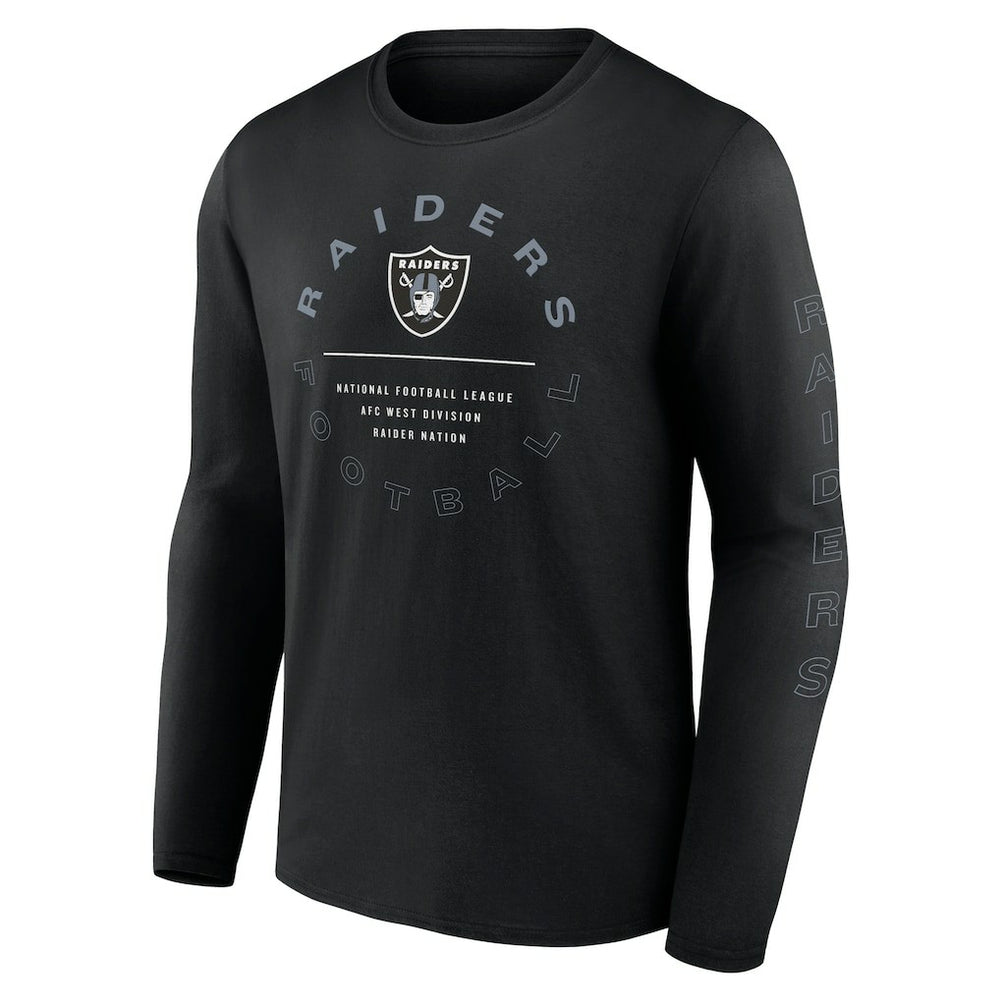 Las Vegas Raiders Stat Sheet Long Sleeve T-Shirt - Black discount