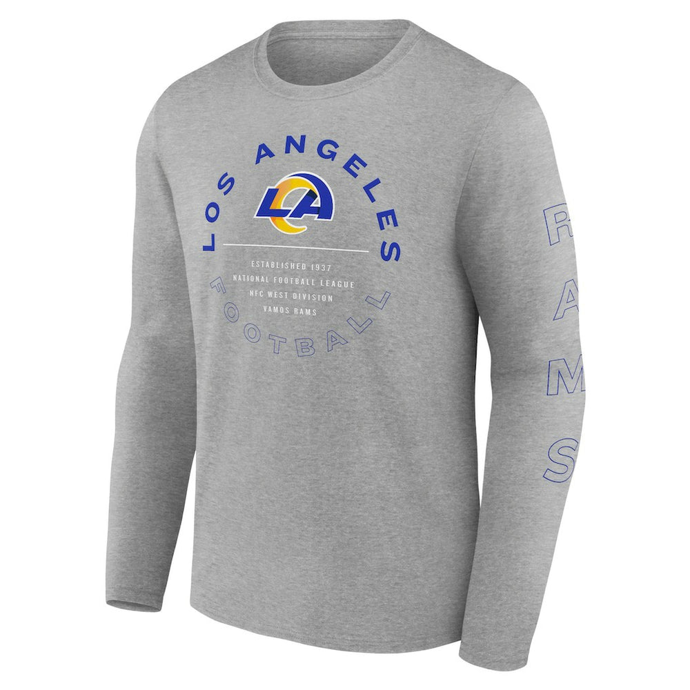 Los Angeles Rams Stat Sheet Long Sleeve T-Shirt - Heather Gray outlet