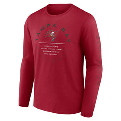 Tampa Bay Buccaneers Stat Sheet Long Sleeve T-Shirt - Red discount