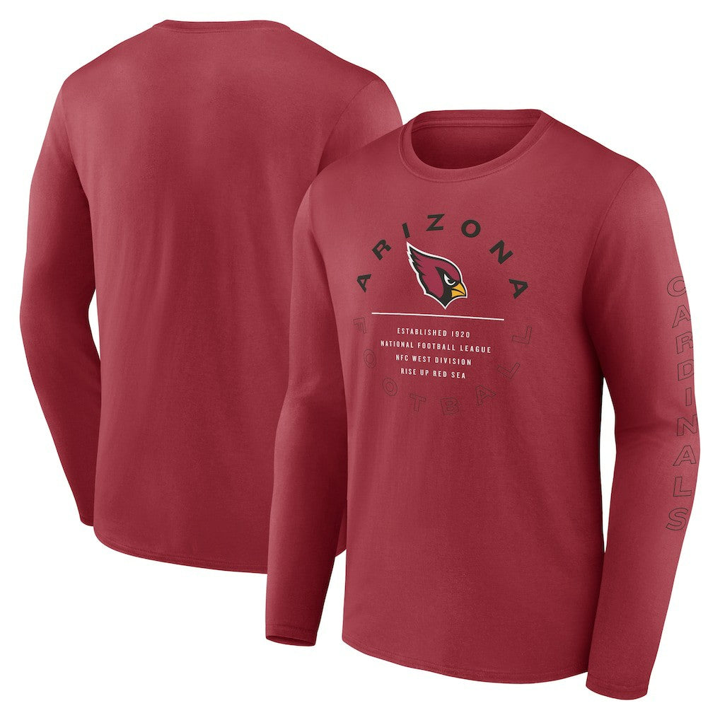 Arizona Cardinals Stat Sheet Long Sleeve T-Shirt - Cardinal sale