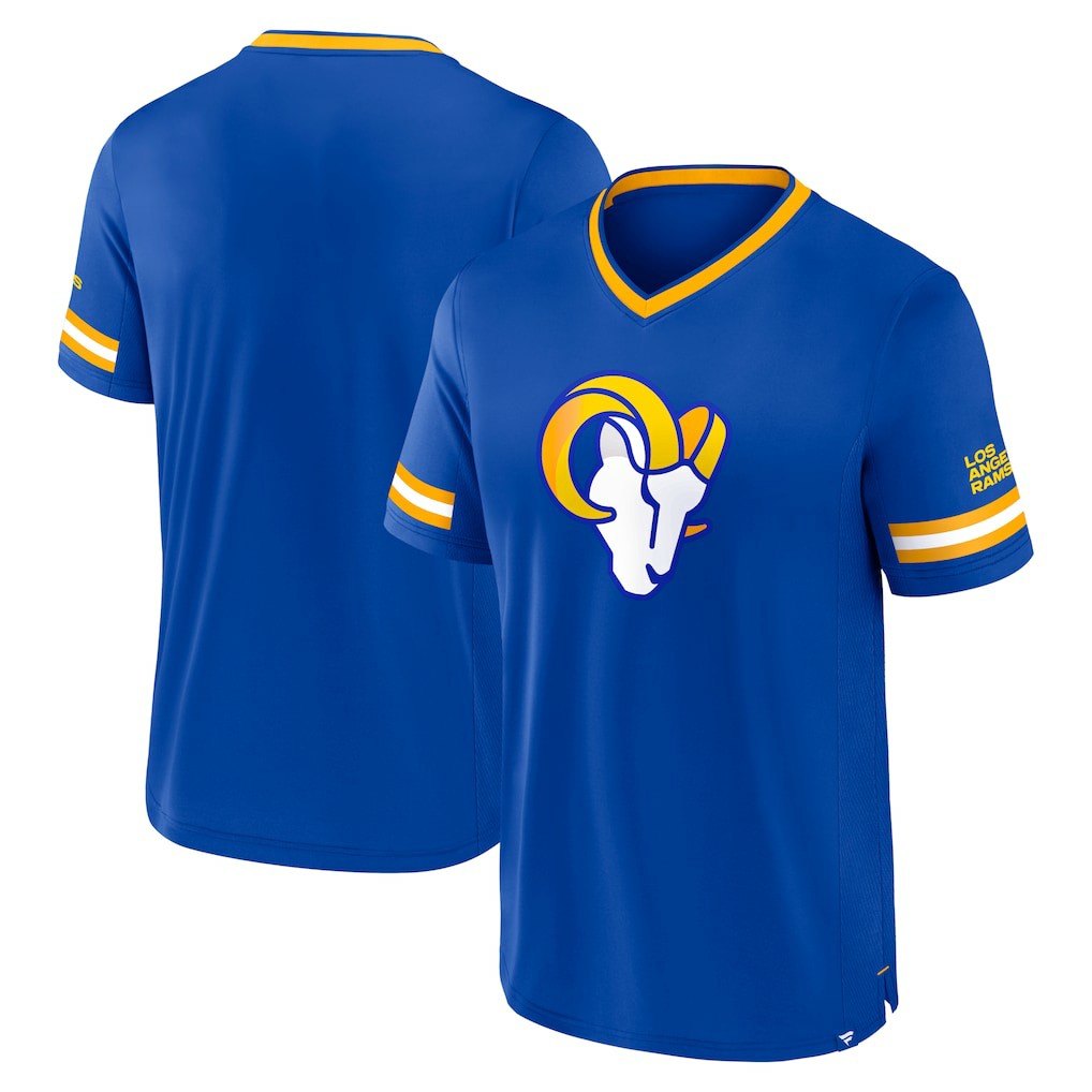 Los Angeles Rams Stripe Stacking T-Shirt - Royal on sale