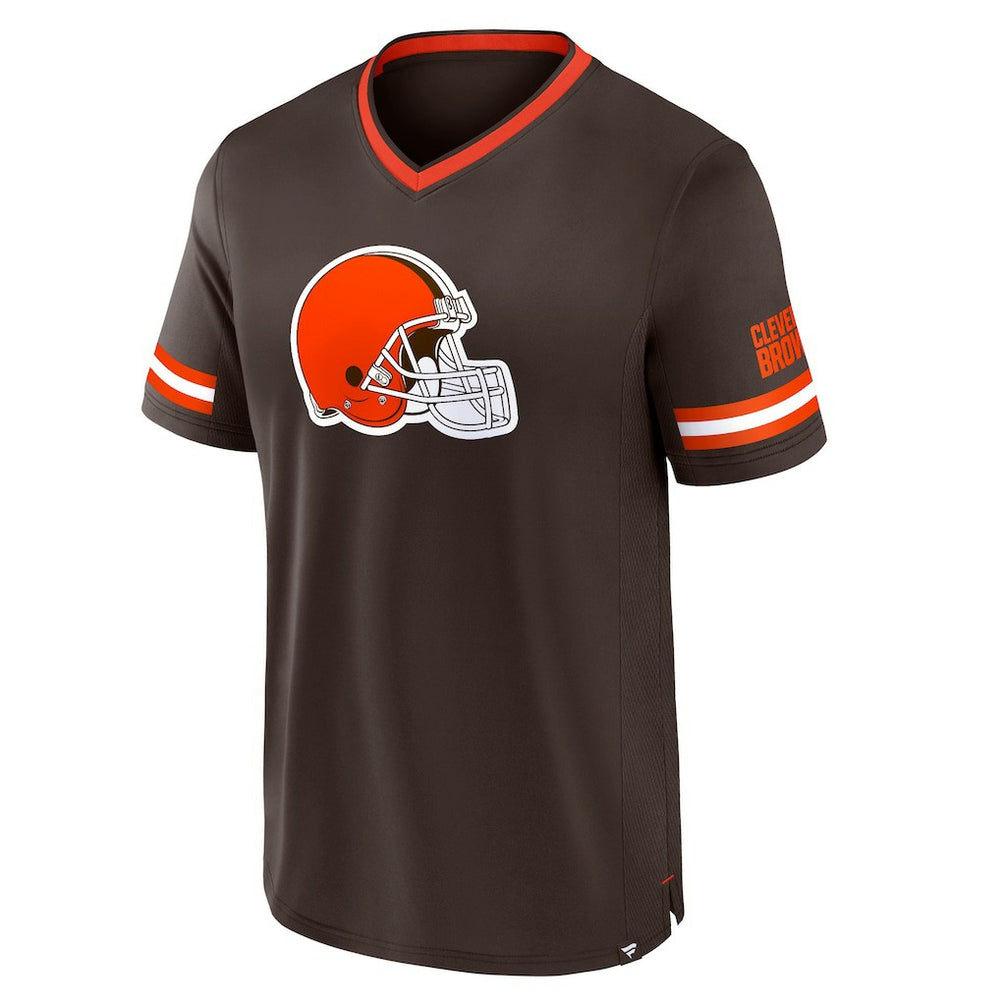 Cleveland Browns Stripe Stacking T-Shirt - Brown outlet