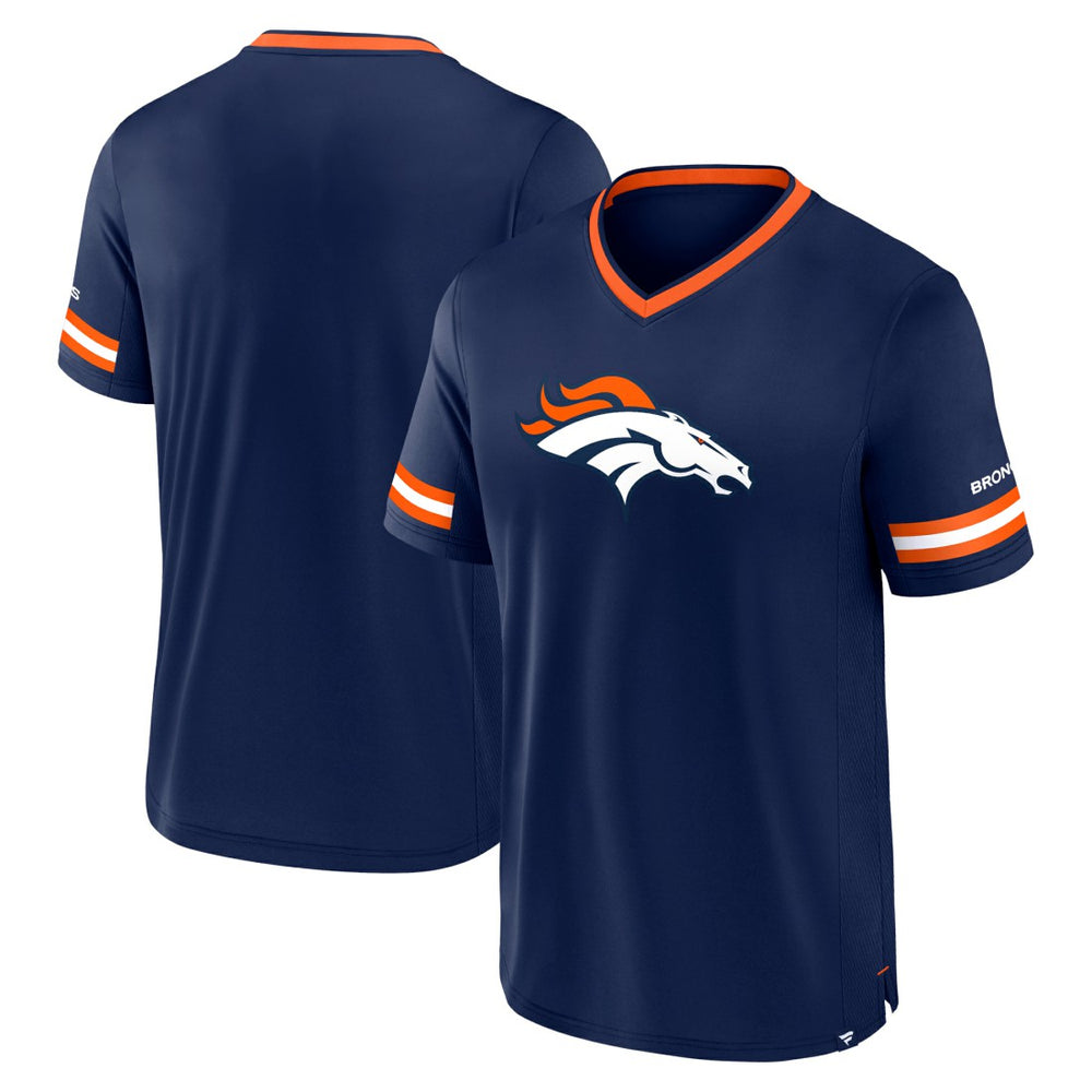 Denver Broncos Stripe Stacking T-Shirt - Navy sale