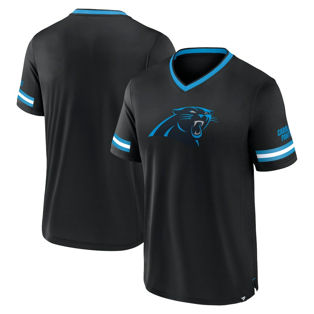 Carolina Panthers Stripe Stacking T-Shirt - Black discount