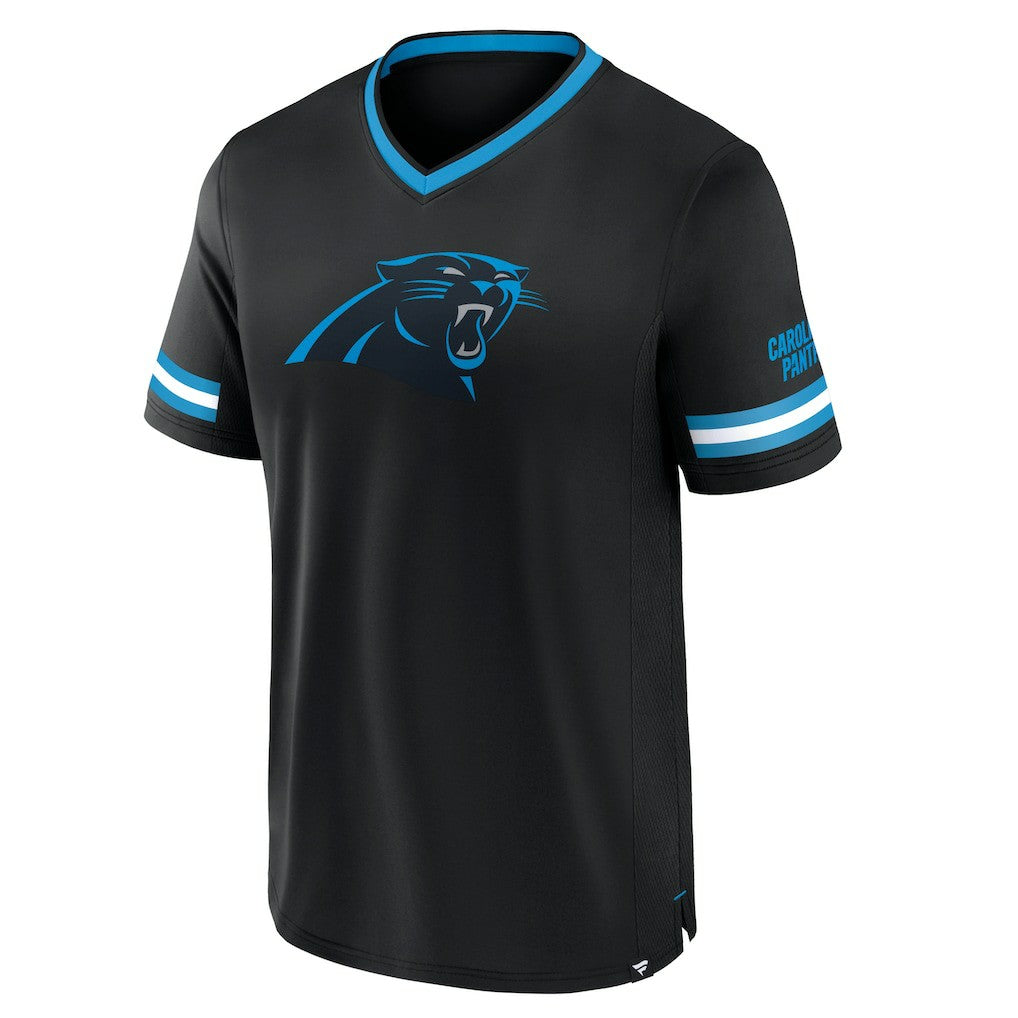 Carolina Panthers Stripe Stacking T-Shirt - Black discount