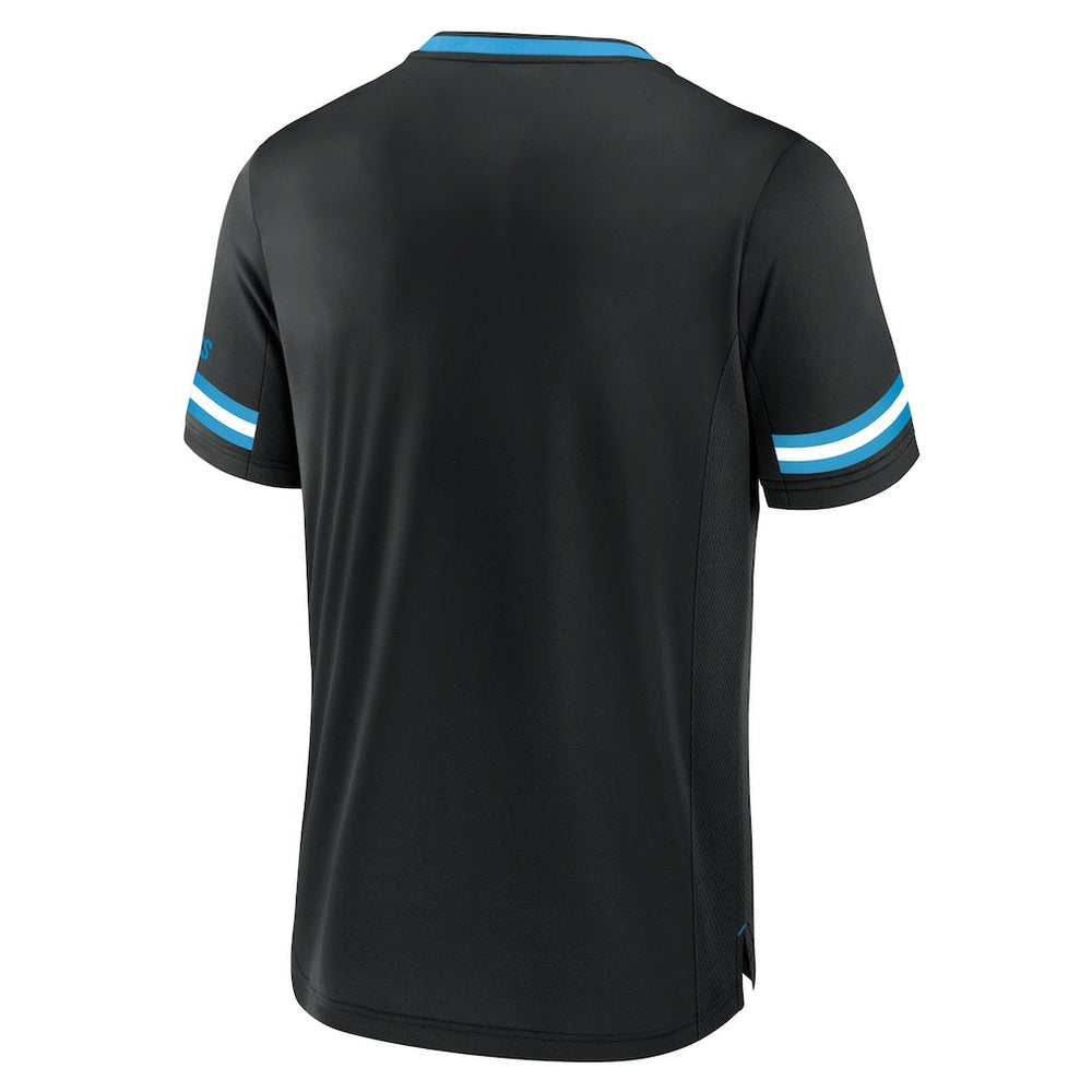 Carolina Panthers Stripe Stacking T-Shirt - Black discount