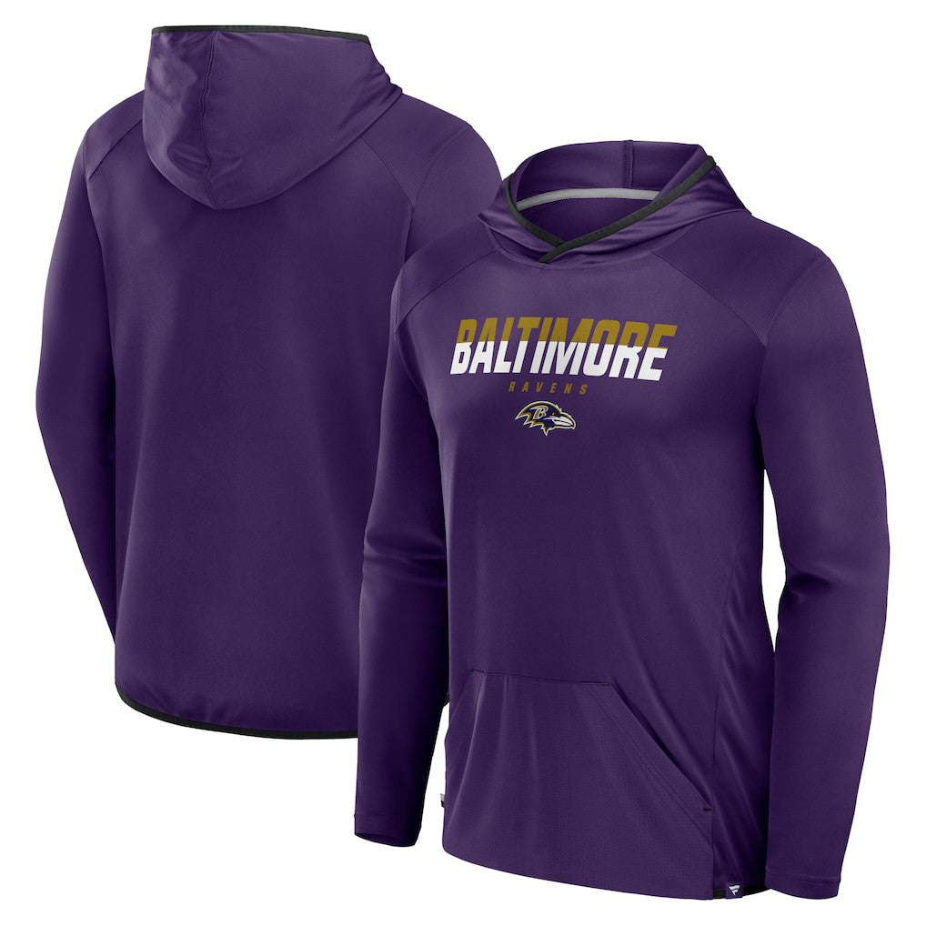 Baltimore Ravens Transitional Defender Hoodie Long Sleeve T-Shirt - Purple for sale